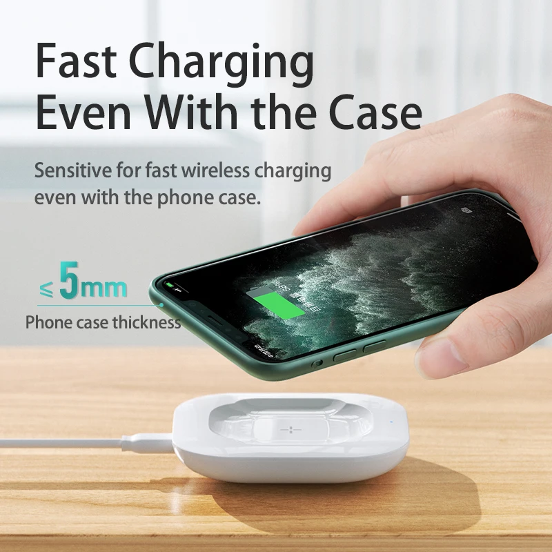 

Remax Join Us RP-W20 Cheap wholesale Smart chip fast charge Small Fast Oem Phone Custom Chargers 10W Wireless Charger, White