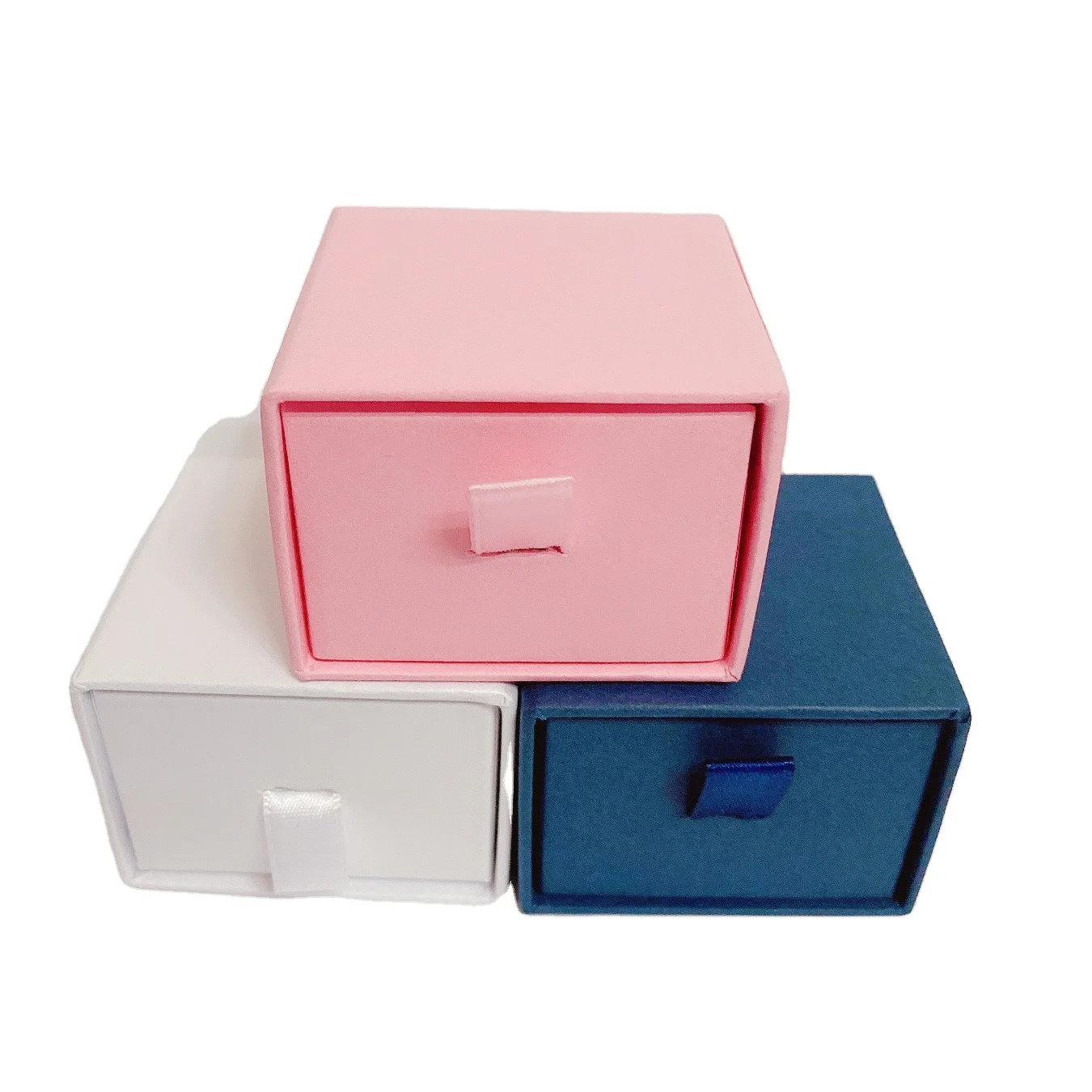 

Factory direct sales free add logo height 2cm earrings necklace ring any color packaging drawer custom jewelry box, As shown or customized
