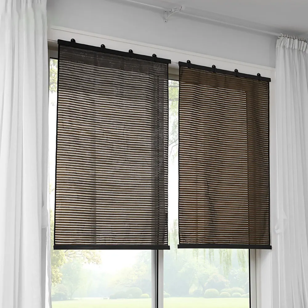 

Roller Window Shades Roller Sheer Blinds Light Filtering Window Sunscreen Curtains, Black,grey