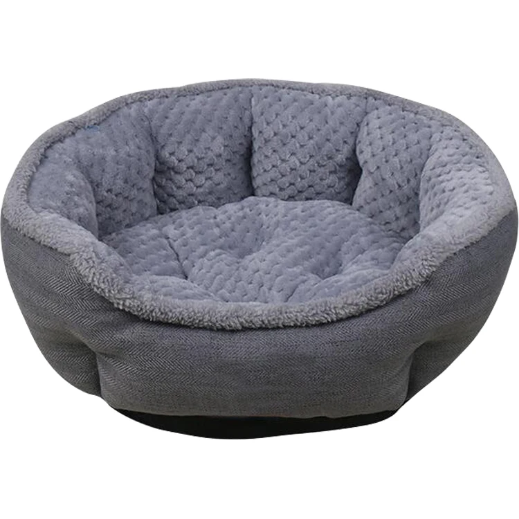 Custom luxury portable round pet bed mattress dog kennel indoor cat house nest