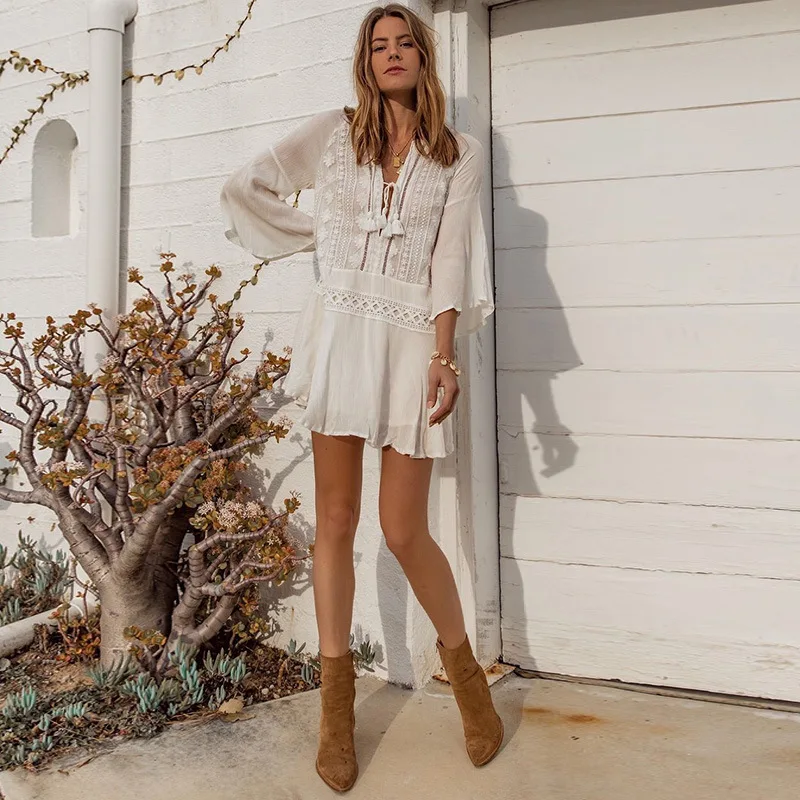 

Shunying OEM vetements pour femmes quality bikini white summer swimming cover ups beach wear