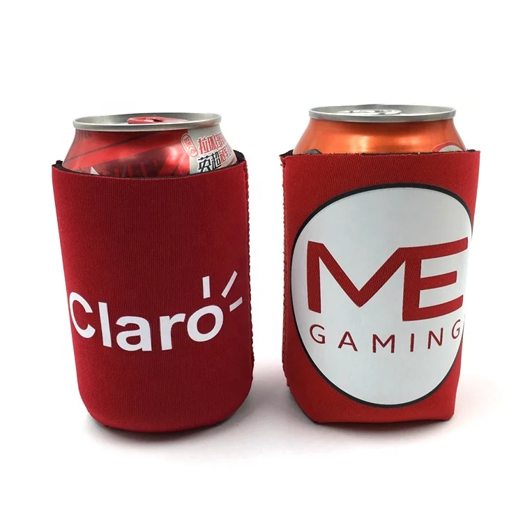 
Full Sublimation Printed Custom Logo 3mm Neoprene Foldable Beer Can cooler 