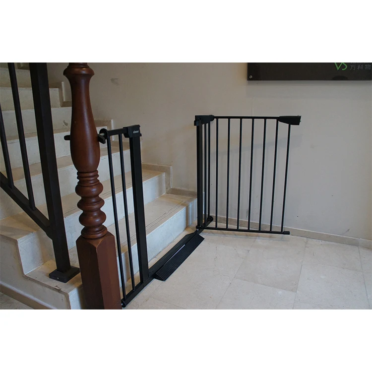 

Custom metal safety gate children child stairs safety gate wholesale baby safety stair gate, Black