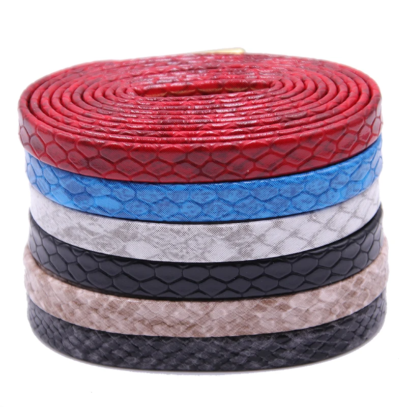 

Weiou Factory wholesale direct selling Flat python shoe laces with metal aglets Shoestring for shoes