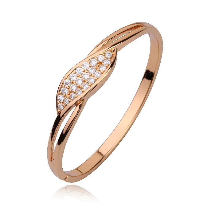 

50320 Xuping jewelry exquisite design elegant and generous diamond set environmental protection copper bangle