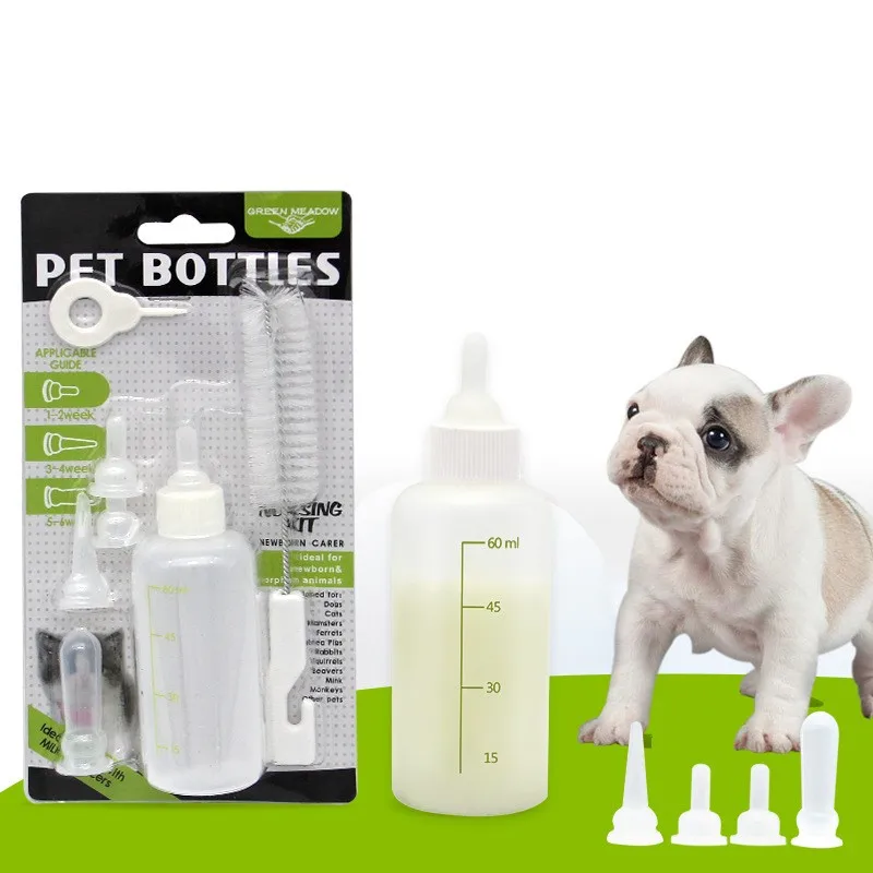 

Wholesale Pets Bottles 60ml Plastic Cheap Milk Feeding Bottle for Dog and Cat