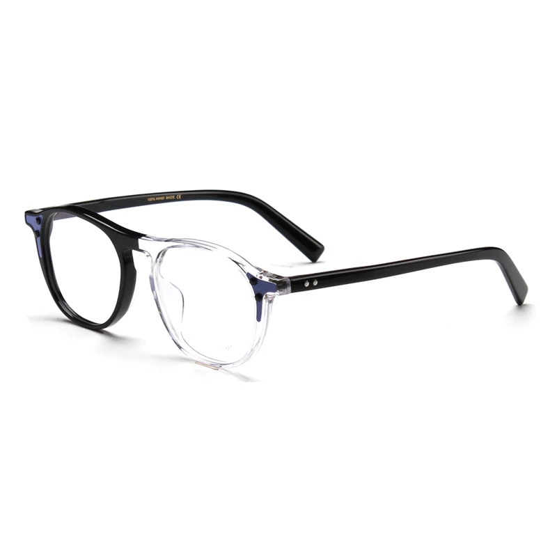 

New Design Ready Goods High Quality Unisex Vintage Acetate Metal Optical High Bridge Round Frames Eyeglasses Reading Glasses, 6 colors