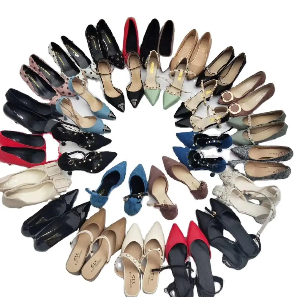 

2021 new fashion High heels pointed shoes wholesale for lady, Multiple colour