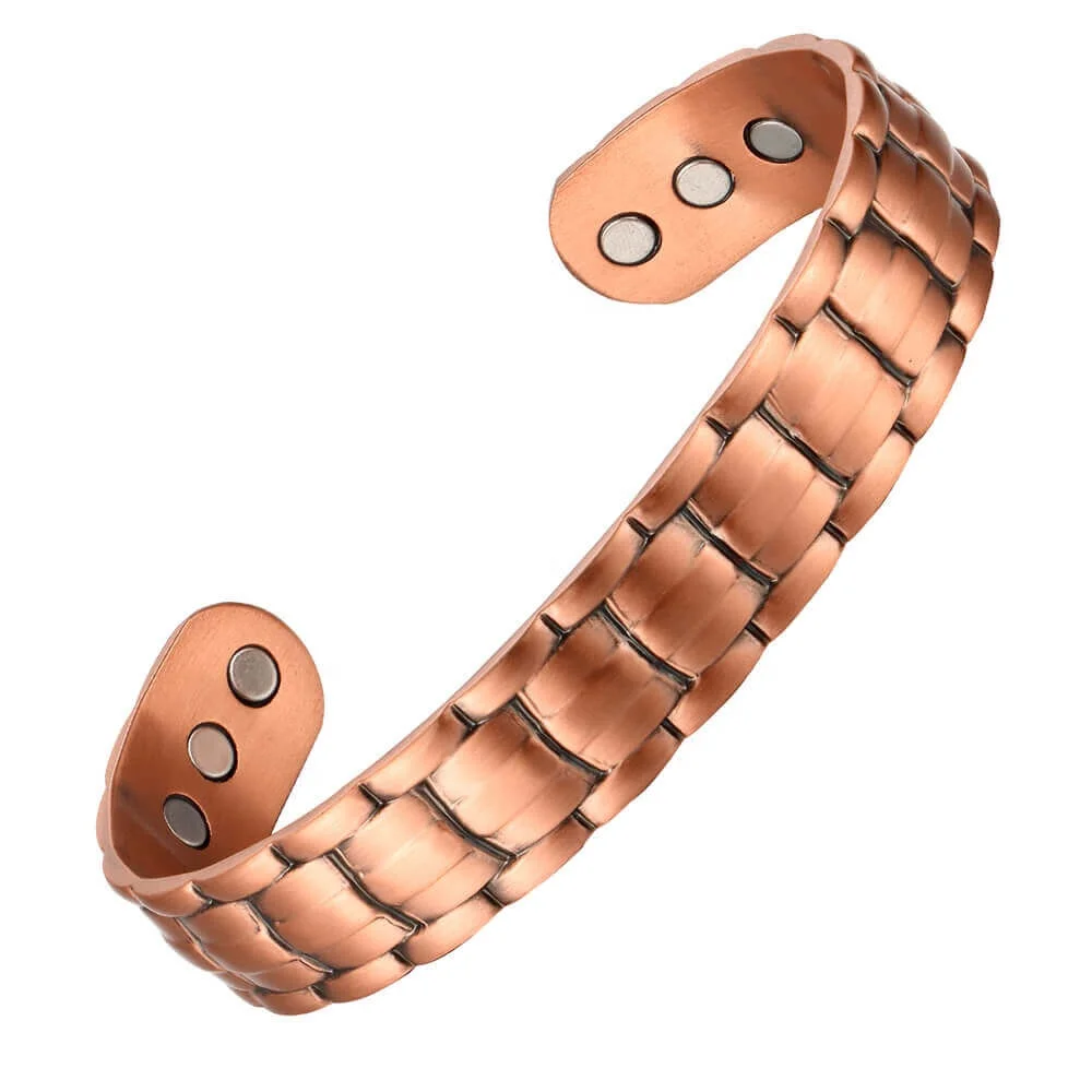 

BioMagnetic Jewelry 15 mmm 99.9% Pure Copper Magnetic Bracelet for Men