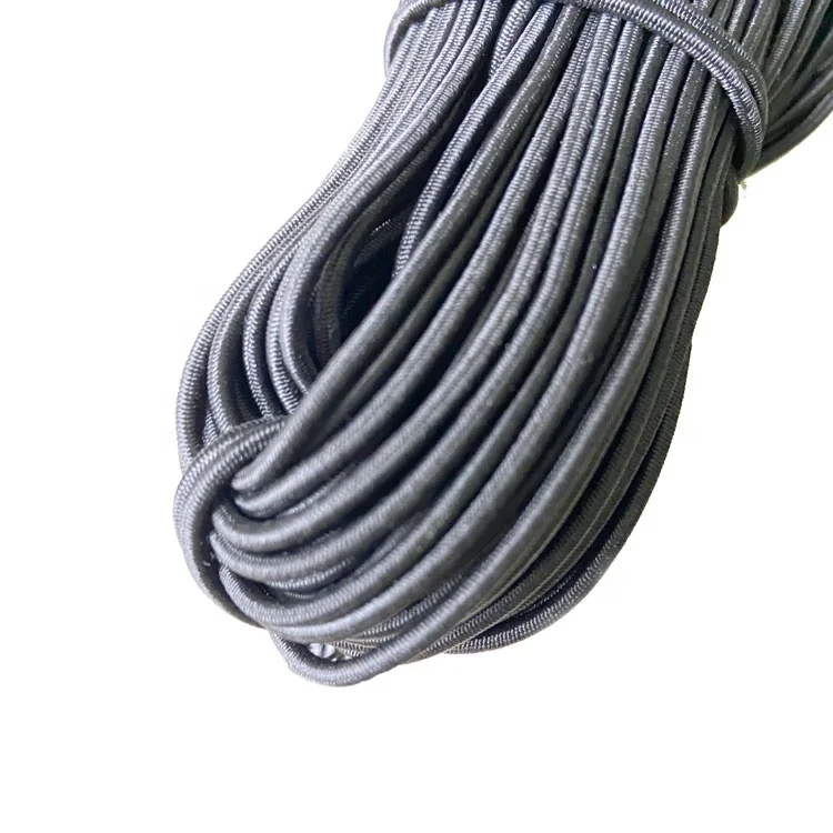 

YRE04B Stock quick deliver good quality black white 2mm elastic cord, Black/off white/white/other colors