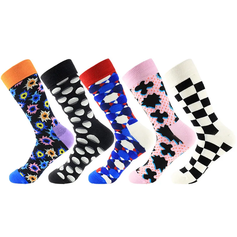 

2021 American European Custom New Trendy Cotton Athletic Crew Mens Socks, Colorful