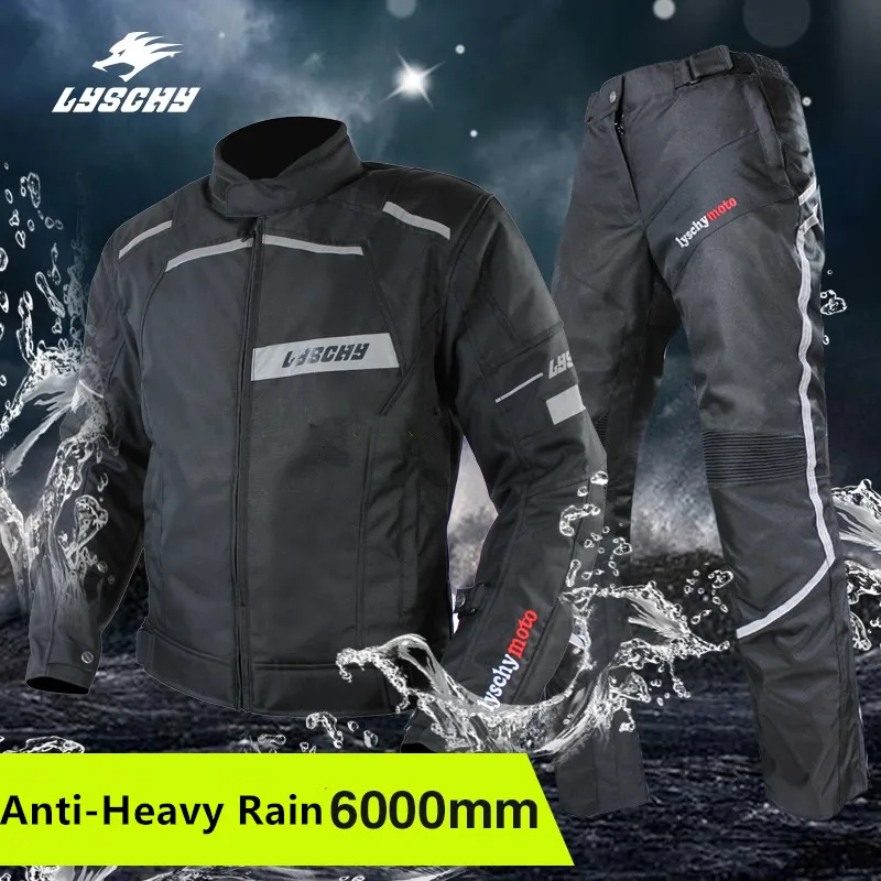 

Brand LYSCHY Waterproof Motorcycle Jacket Motocross Suits Jacket&Pants Moto Jacket Protective Gear Armor Men Motorcycle Clothing