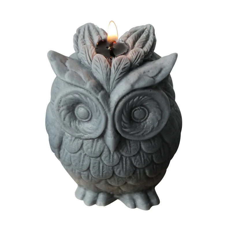 

FO125-2 Normal size owl silicone mold aromatherapy candle plaster ornament DIY material mold