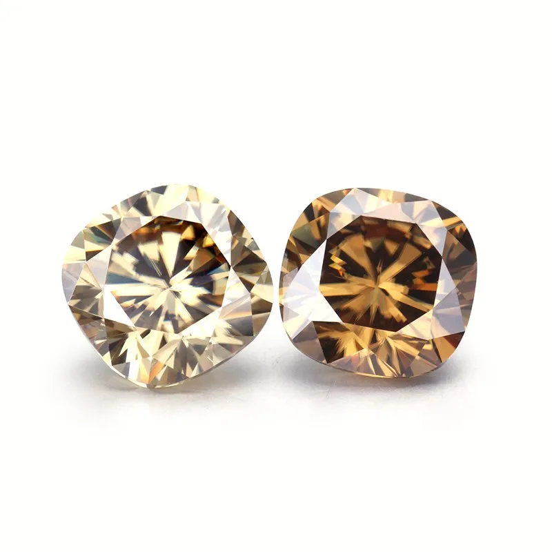 

Starsgem Cushion champagne moissanite stones