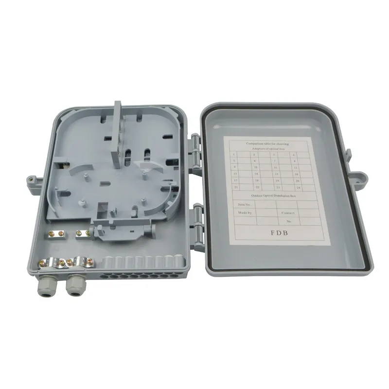 Factory price 16 port ftth distribution box wall mounted type terminal box - TelecomMaterials.com