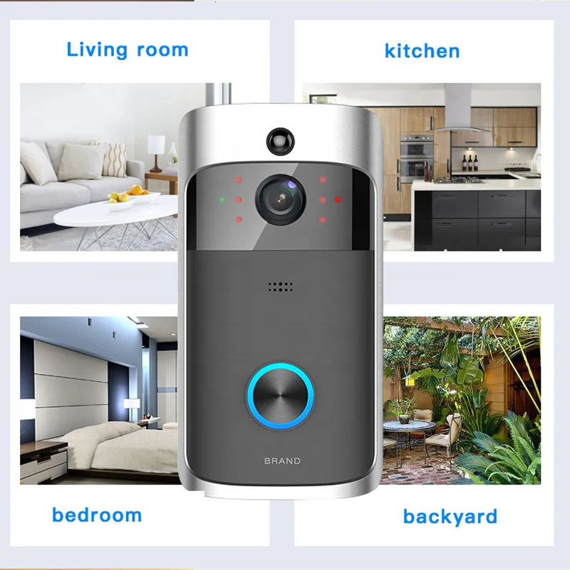 Home Security Camera Wifi Doorbell 720p Hd Video Door Bell Wireless