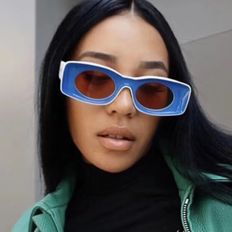 

2021 Fashion New Hot Sale Hip Hop Style Vintage Brand Design Oval Funny Unisex Sunglasses, 7 colors