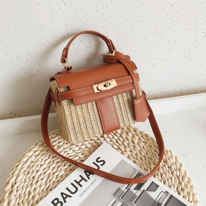 

Female Bag Rattan Messenger Beach Bag Shoulder Diagonal Fashion Straw
