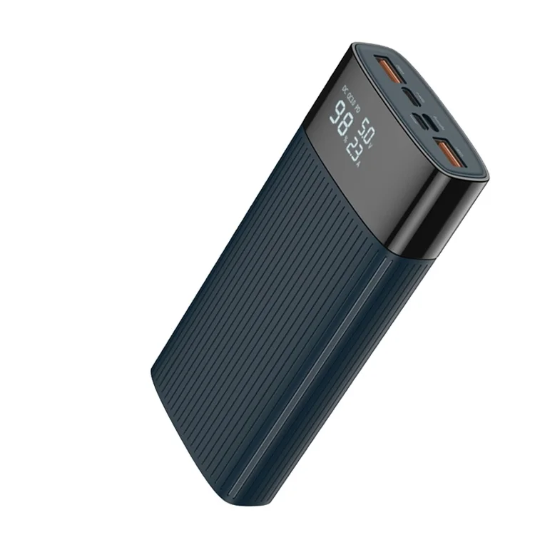 

2020new best selling custom logo portable 20000mAh USB TYPE-C port mobile power bank, White + gray, all black, black + red, black + blue