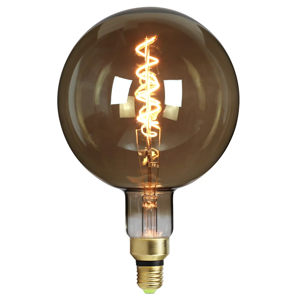 Decorative huge large oversize Special Warm Light Smoky Dimmable Vintage Edison Big LED Bulb G200 Bulbs Lights