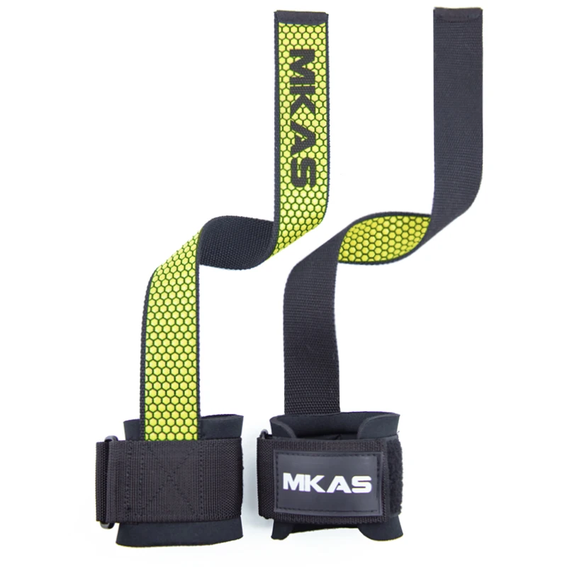 

MKAS Latest Designed All-Silica Gel Custom Wrist Straps for Wrist Support Powerlifting Weight Lifting Straps