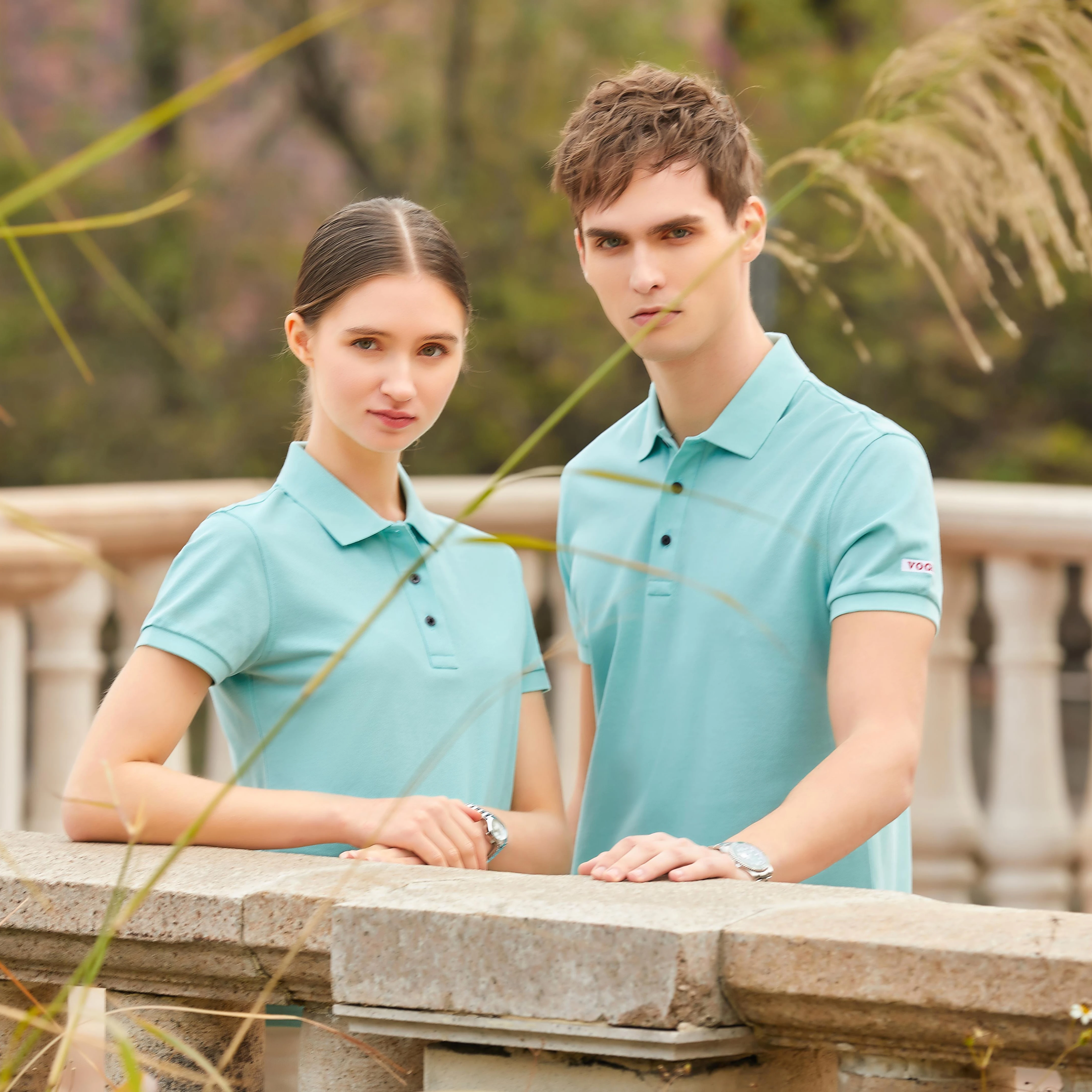

New Design Custom Logo Polyester Solid Color Uniform Polo Shirt For Men and women