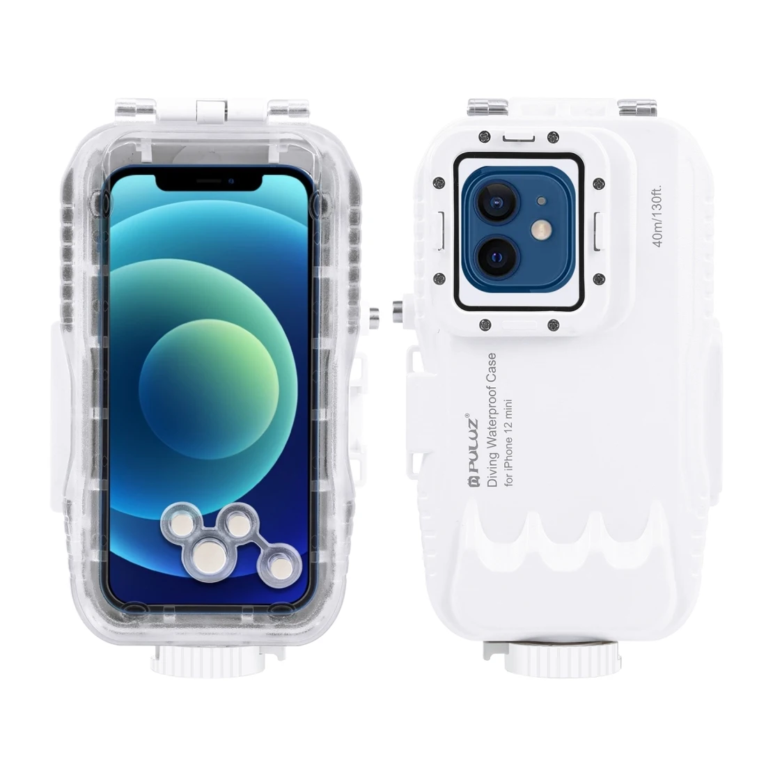 

Original Factory 40m Underwater Depth 130ft Diving Video Case Waterproof phone Housing for iPhone 12 mini and pro Price Chaep, White
