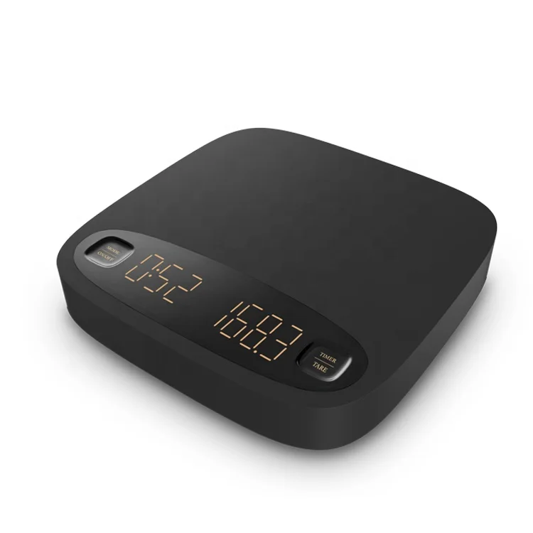 

Battery USB Electronic Kitchen Digital Digital Led Timer Coffee Scale, Black
