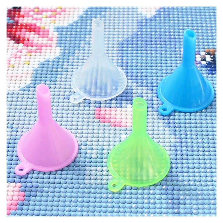 

Diamond Painting Diy Tool Plastic Funnel Diamond Art Crafts Accessory Square Round Acrylic Drill Granules Collect Tool Funnel