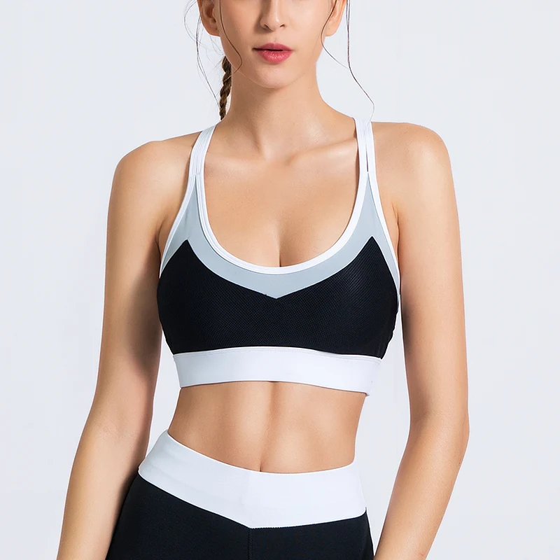 

Oem Customized Logo Adult Black Yoga Bra Padded Ladies Seamless Women Sports Bra Top Fitness, Black, red, white, customized.