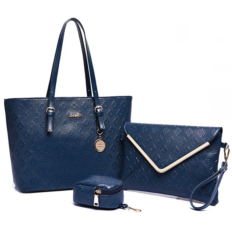 

2021 Fashion Cheap Price Ladies Handbag Women Bag sets PU Handbags 3Pcs in 1 Set