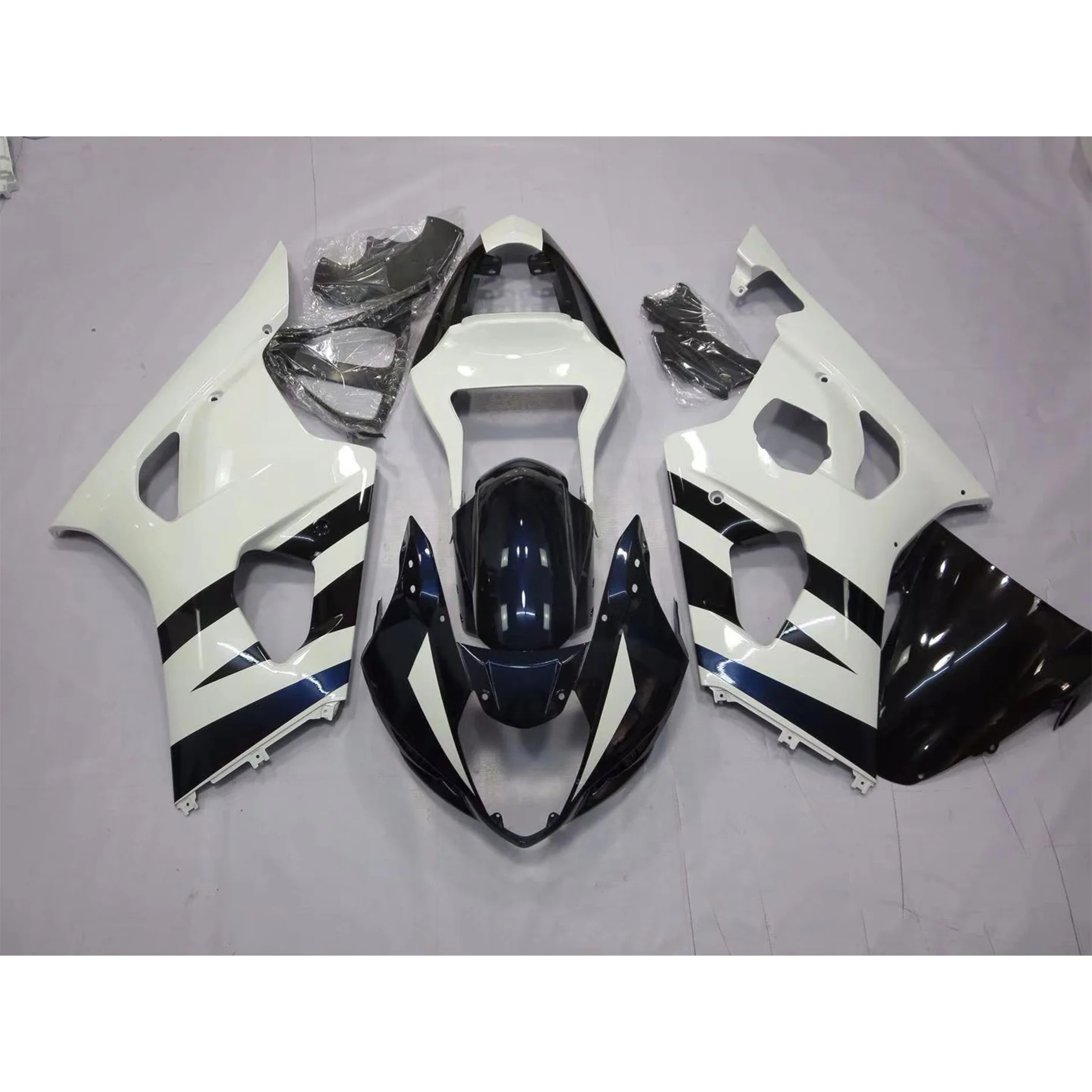 

2022 WHSC Gloss Black White Motorcycle Accessories For SUZUKI GSXR1000 2003-2004 03 04 K3 Motorcycle Body Systems Fairing Kits, Pictures shown