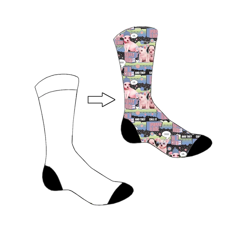 

2019 Personalized adult animal ODM custom 3d printed socks