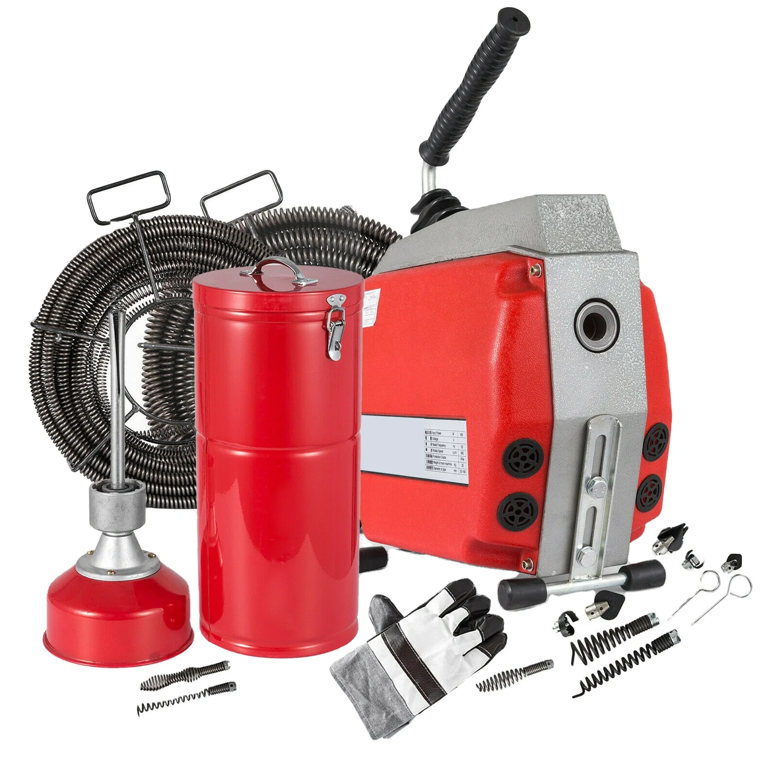 

Commercial Drain Cleaner 690W Sectional Drain Cleaning Machine with 16&22mm Cables