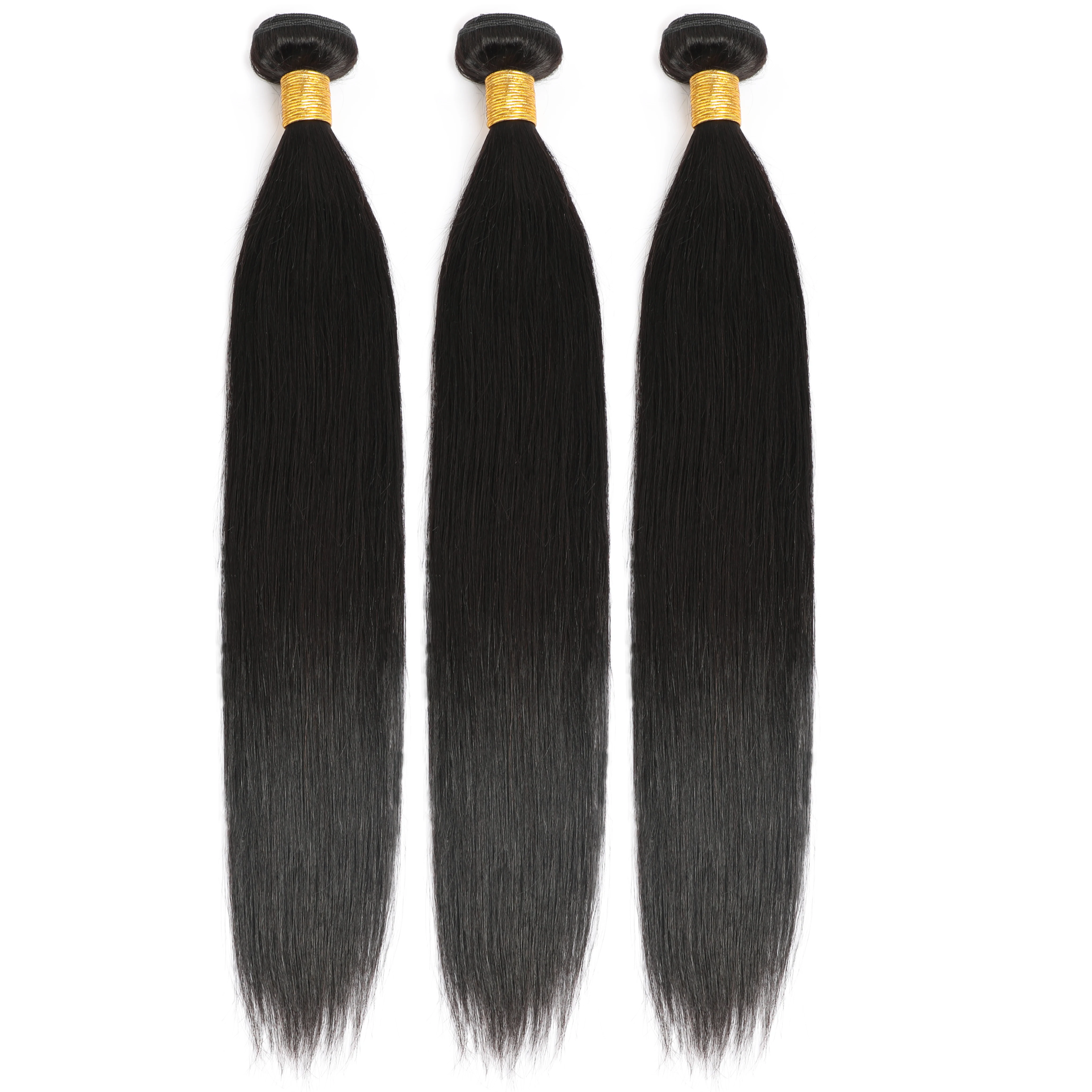 

Micah Hair 10A Grade Brazilian Straight Human Hair Bundles Vendor Natural Black Color RemyHair Extensions