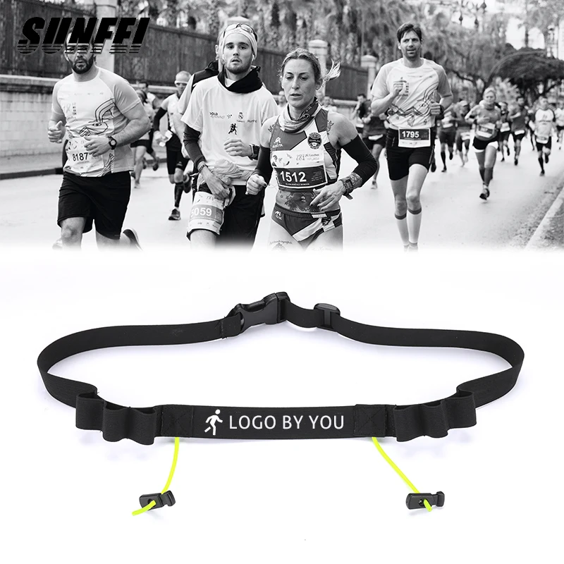 

Sunfei custom Race belt with logo Race Number Running waist Belt Energy BELT for Cycling Marathon Jogging