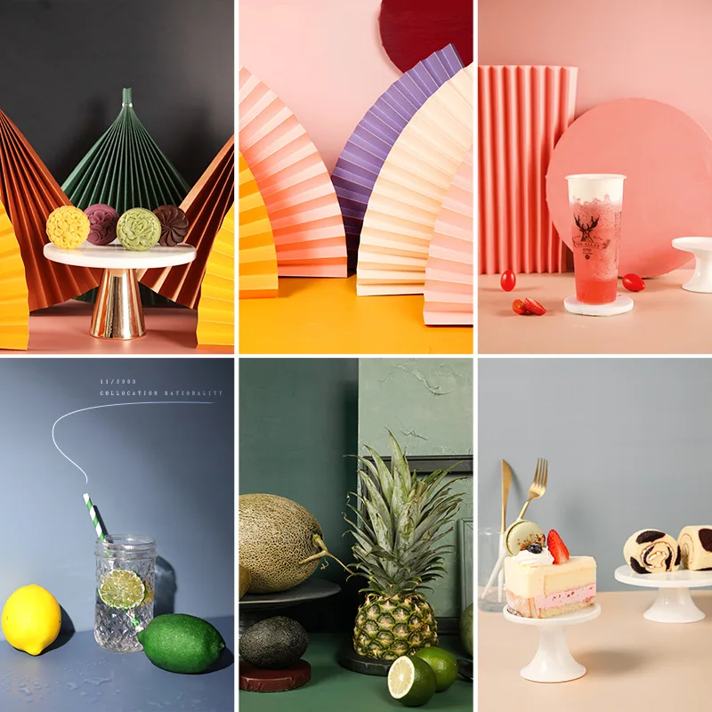 

new beauty food double shoot side indoor photo studio paper props background