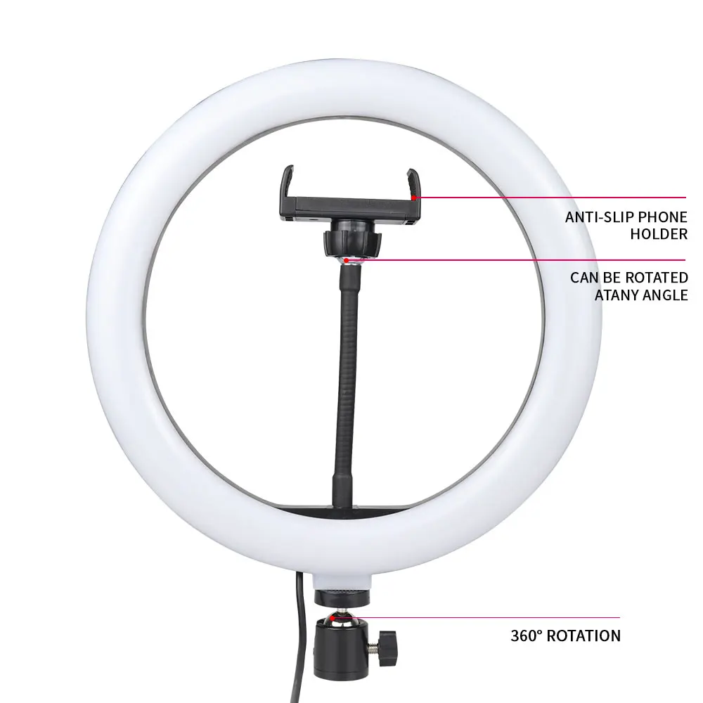 Dimmable Rgb Led Ring Light 10 Inch,Photography Lighting O Circle Ring