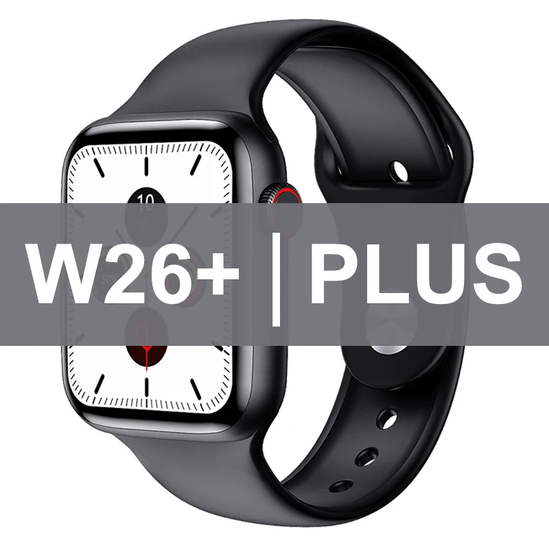 

2021 W26plus Series 6 Reloj Inteligente W26pro Smart Watch Smartwatch W26 Plus 2021, Black silver and rose gold