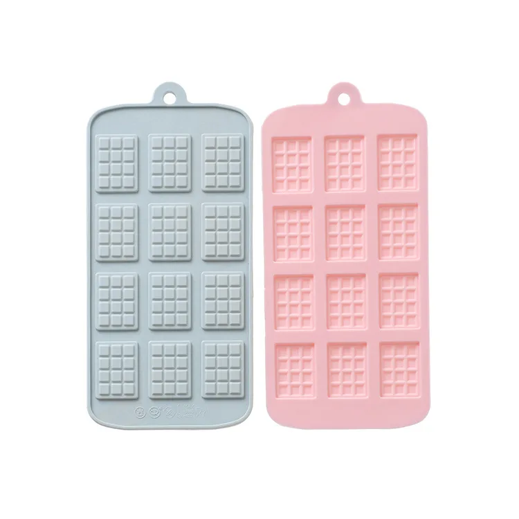 

Nonstick Silicone Waffle Chocolate Chip 12 with Chocolate Shaped Mold Homemade Biscuit Candy Mold