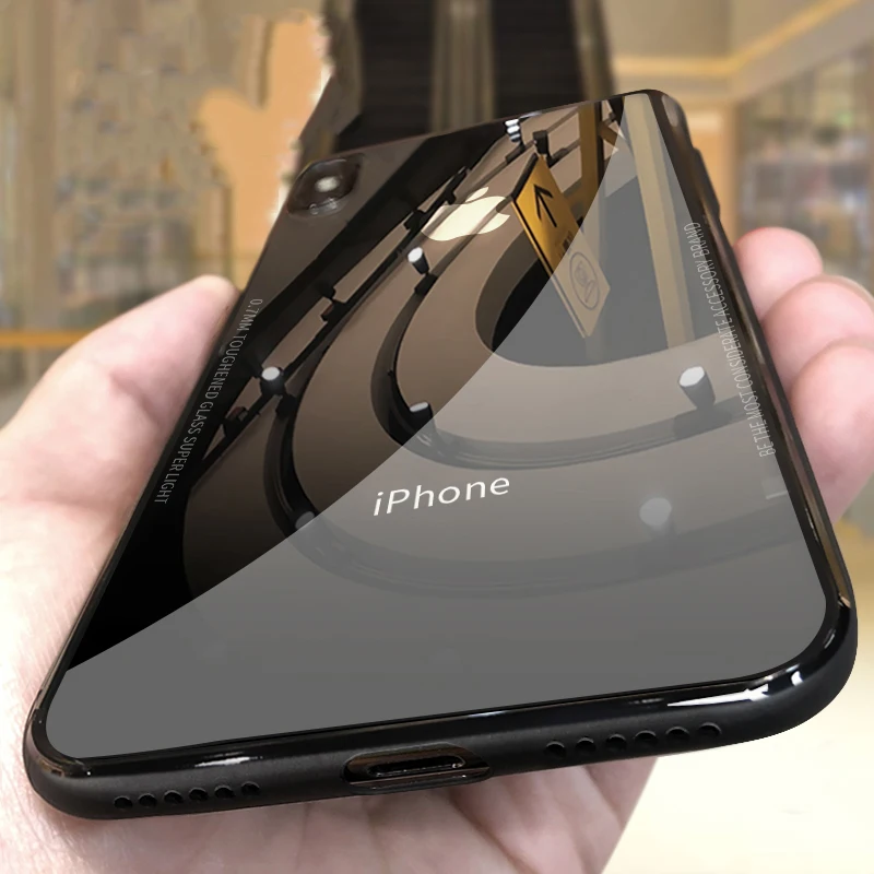 

Tempered Glass Case For iPhone 12 12Mini 11 Pro MAX X XR XSMax XS SE2020 7 8 Plus High Quality Clear Soft Silicone Glass Cover