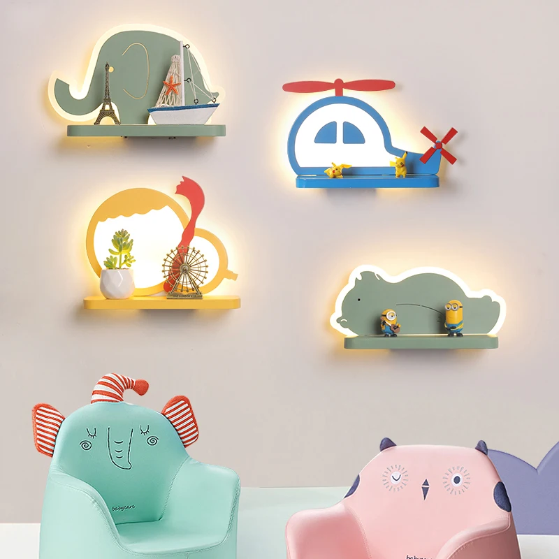 Factory wholesale indoor cartoon decoration led wall lights modern kids wall lamp for children room