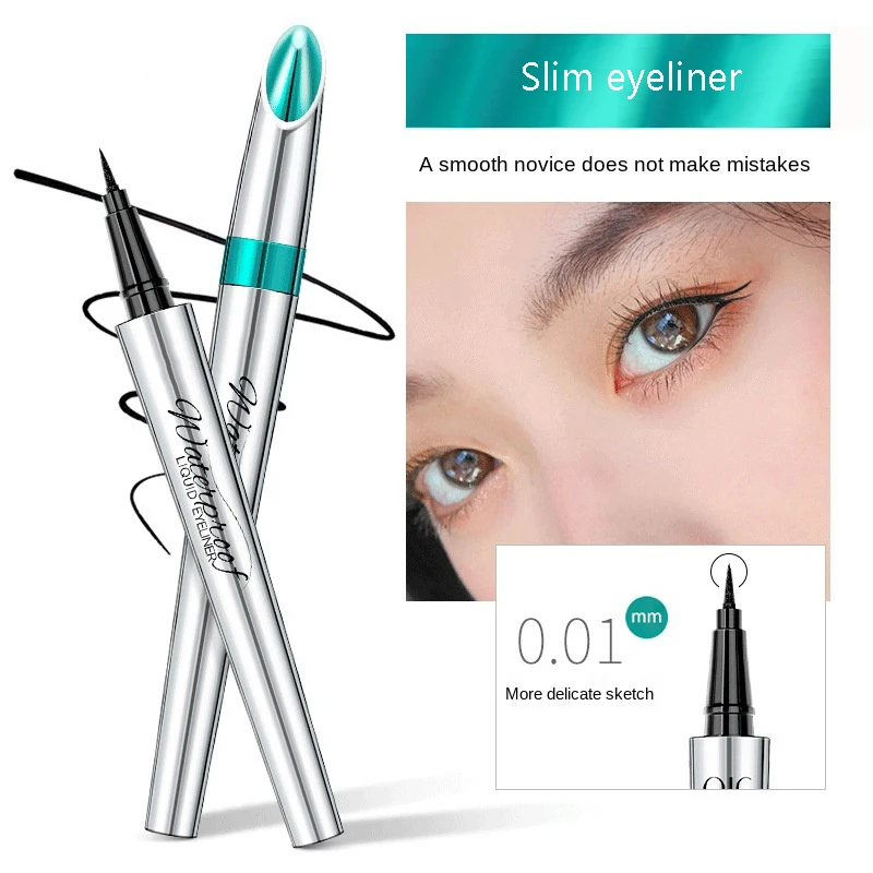 

Slim Tip Eyeliner Waterproof Sweat Proof Strong Anti Blooming Japanese Style Eyeliner Liquid For Eye