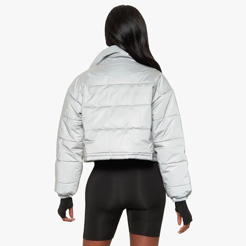 reflective bomber jacket womens
