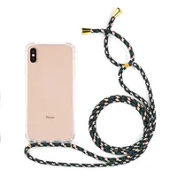 

Transparent Soft TPU Cell Phone Case With Lanyard Neck Strap Rope Cord for iphone 6 7 8 plus x xs xr 11 11pro for Samsung s10
