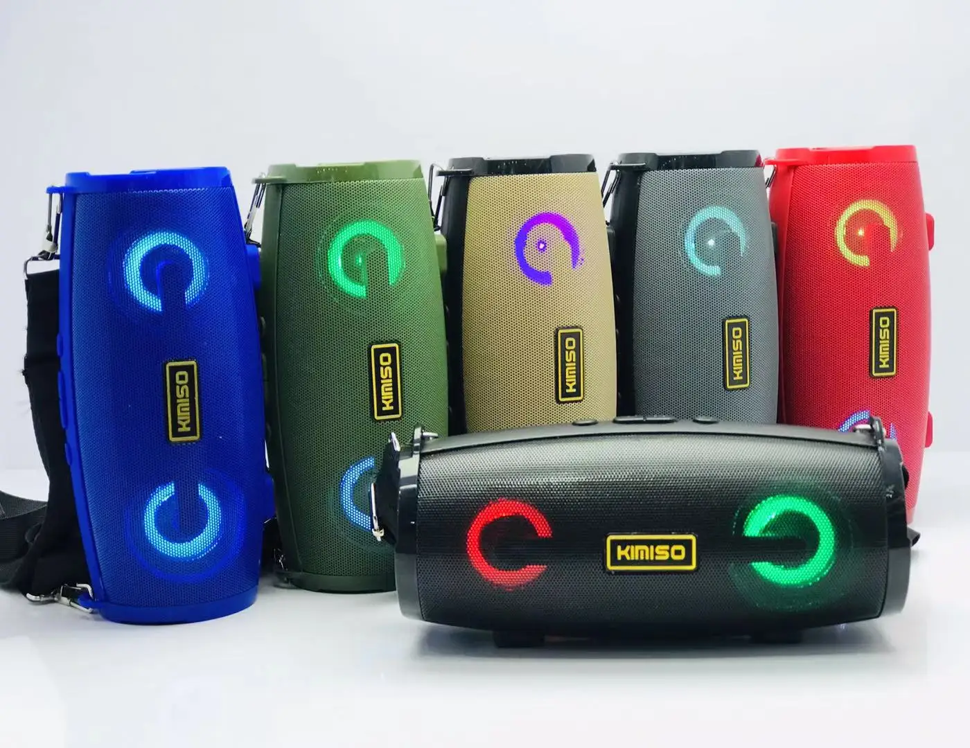 KMS-222 KIMISO altavoz inalámbrico Portátil con Bluetooth con luz LED USB FM