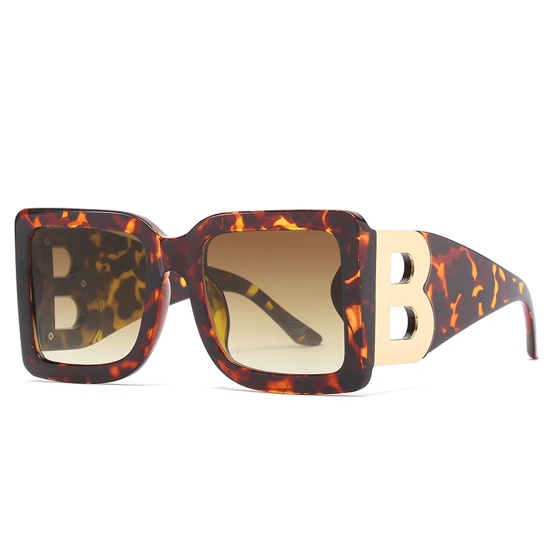 

VASHAP 8199 big square frame fashion 2021 new sunglasses plastic sun glasses vintage women men retro Uv400 custom metal shades, Mix color