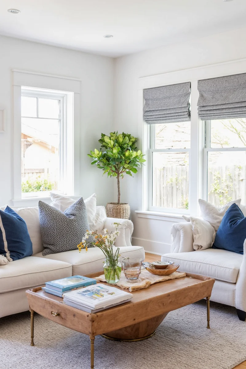 Family enjoying Cape Cod living room