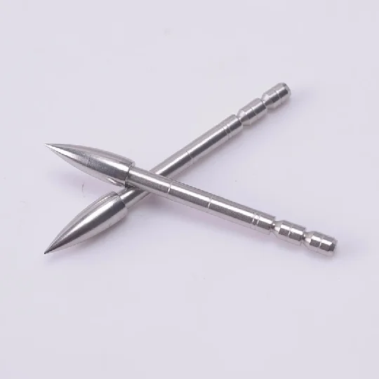 

12pcs Archery 80 100 120 150 Grain Stainless Steel Arrow Head Target Point ID 4.2 mm OD 5.6mm Carbon Shaft Bow Hunting