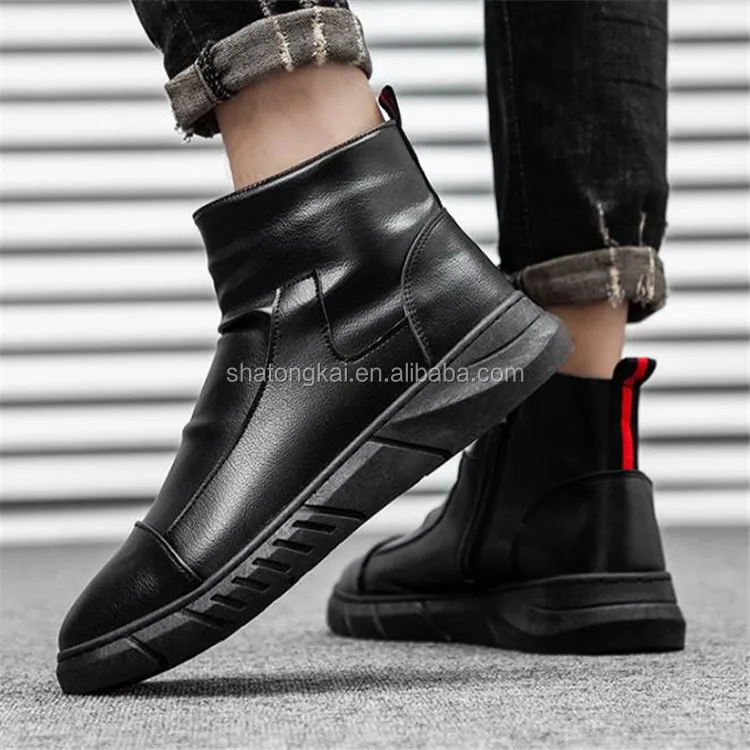 mekanisk ubrugt kreativ New Style Vintage Pu Leather Men's Fashion Chelsea Boots Zipper Flat Casual Ankle  Boots For Men Zj844 - Buy Boots For Men,Ankle Boots,Chelsea Boots Men  Product on Alibaba.com